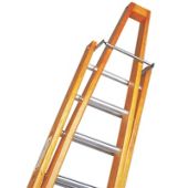 Trade 3.6m (11.8ft) Timber Single Window Cleaning Ladder (Alloy Tread)