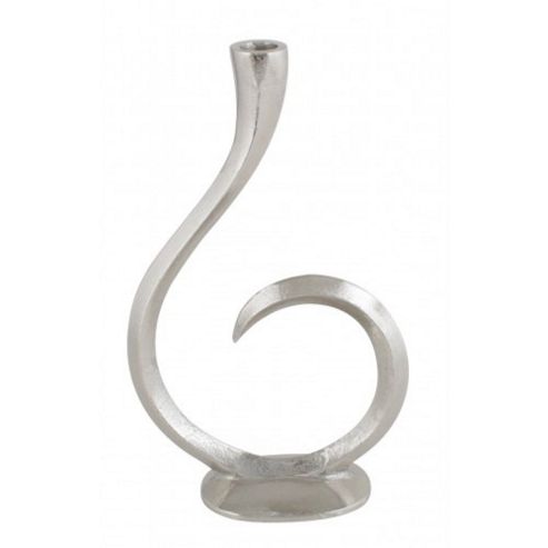 Image of Camelot - Decorative Scroll Candle Holder - Silver
