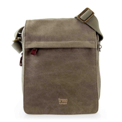 Image of Trp0242 Troop London Classic Canvas Across Body Bag Brown