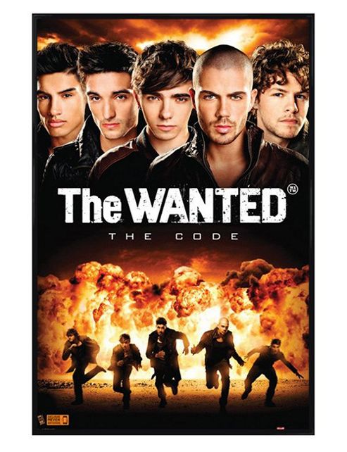 Image of The Wanted Gloss Black Framed The Code Poster