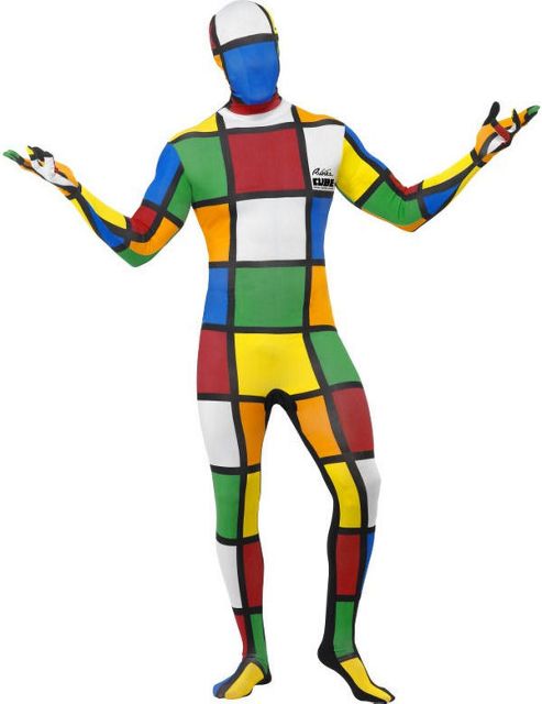 Image of Rubik's Cube Second Skin Costume Medium