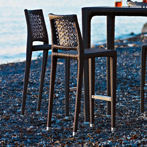 Image of Varaschin Altea Bar Stool By Varaschin R And D (set Of 2) - Bronze