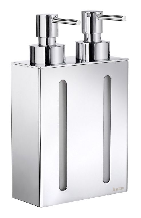 Image of Smedbo Outline Wallmount Soap And Lotion Dispenser 2 Pumps