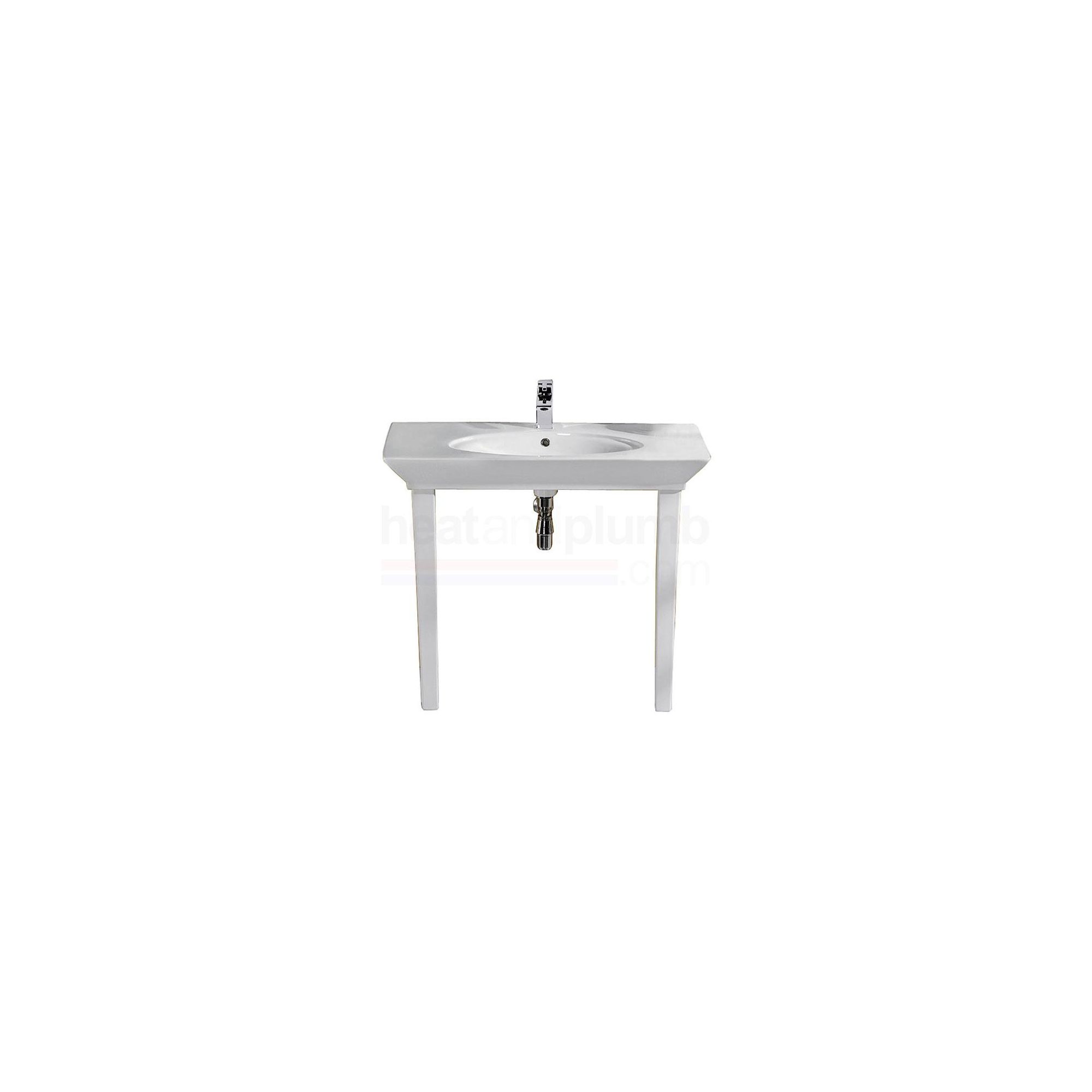 RAK Opulence White 'Her' 1 Piece Countertop Basin with Legs 1000mm Wide at Tescos Direct