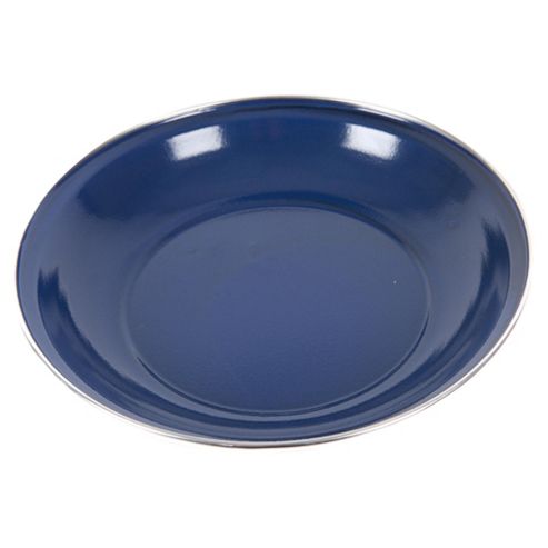 Image of Summit Enamel Camping Plate With Stainless Steel Rim, Blue
