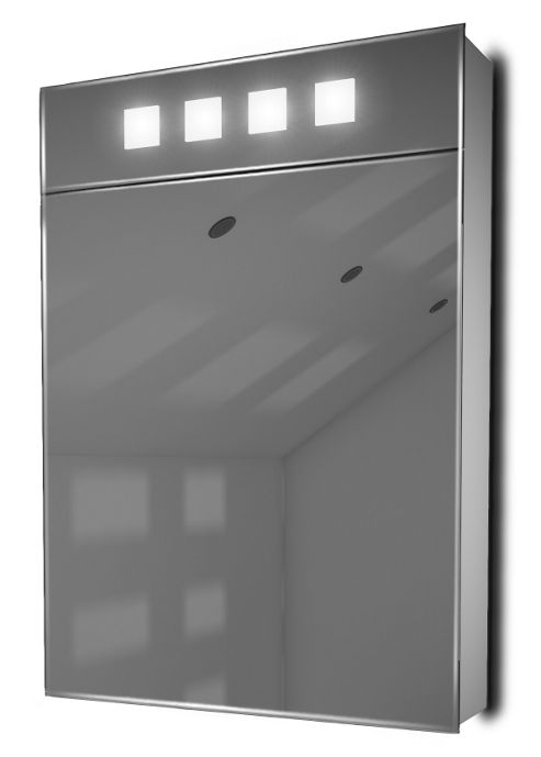 Image of Auto Colour Changing Demist Bathroom Cabinet With Shaver Socket & Sensor K114rgb