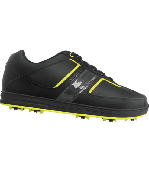 Image of Crocs Mens Tyne Golf Shoes (blk Yellow) - Black