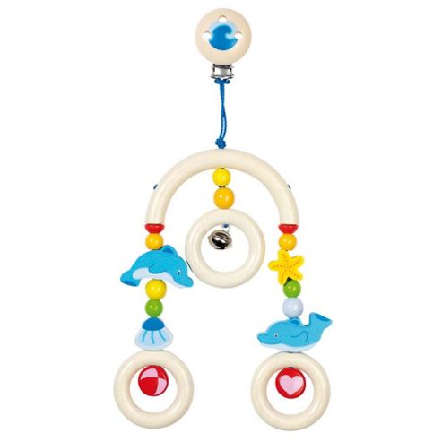 Image of Heimess 735610 Wooden Mini Trapeze Clip On Mobile (dolphin)