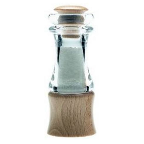Image of Acrylic And Beech Crush Grind Salt Mill 150mm