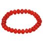 Red Glass Bead Stretch Bracelet