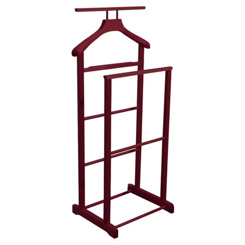 Image of Techstyle Solid Wood Double Clothes Valet Stand - Mahogany
