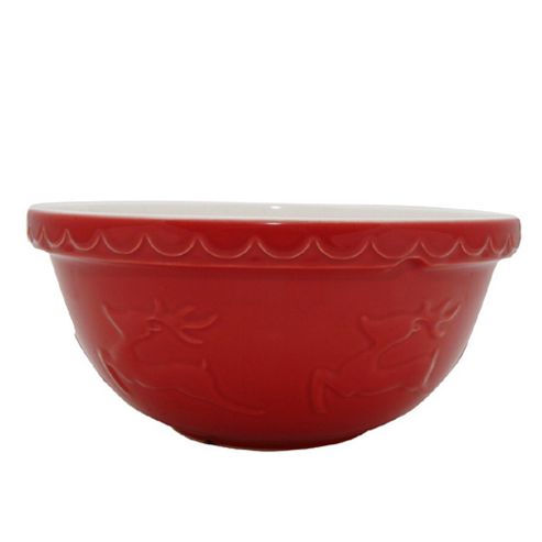 Image of Mason Cash Reindeer Red Mixing Bowl, 29cm