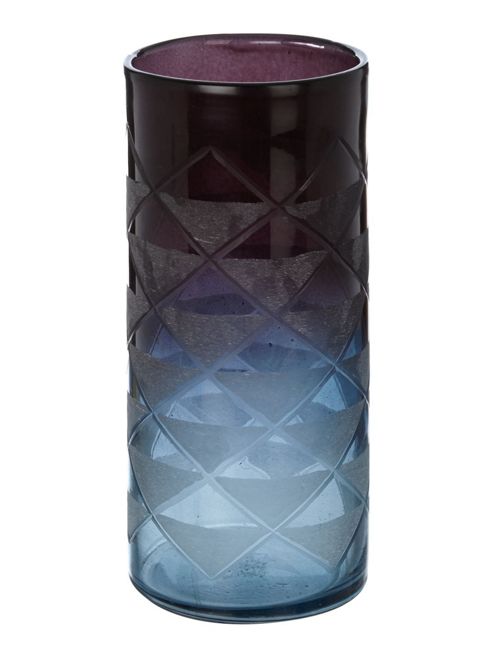 Image of Linea Black Etched Vase