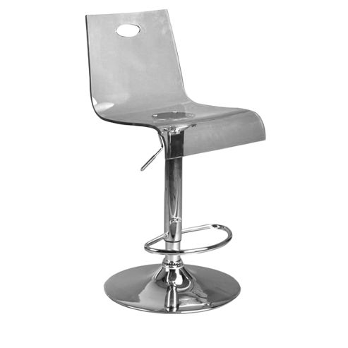 Image of Eliza Tinsley Modern Translucent Bar Stool- Smoke