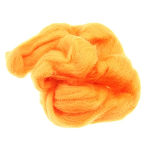 Image of Dhf-r11 Orange 20g Falkland Wool Tops