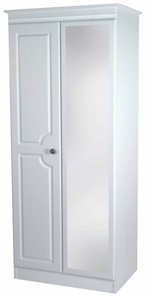 Image of Welcome Furniture Pembroke Tall Wardrobe With Mirror - Beech