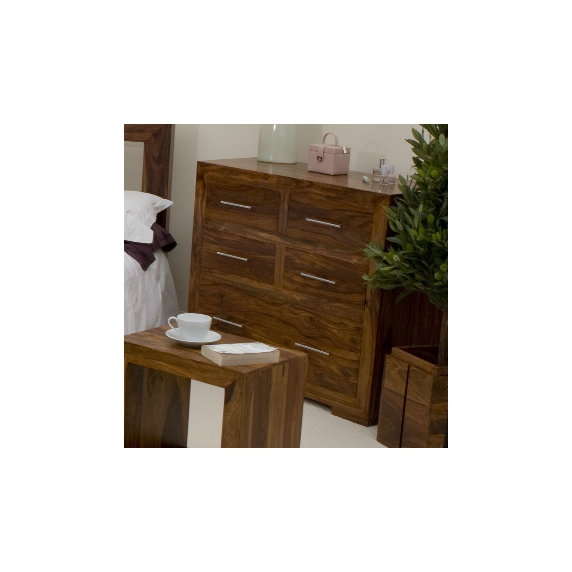 Elements Cubex Bedroom 4-Over-1 Drawer Chest in Warm Lacquer at Tesco Direct