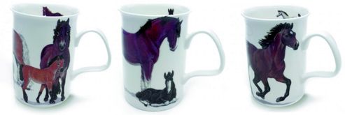 Image of Roy Kirkham Horses Mugs, Set Of 3