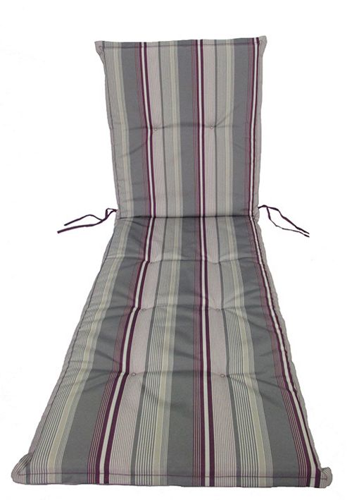 Image of Purple Stripe Savoy Lounger Cushion - 190 X 58 X 3.5cm