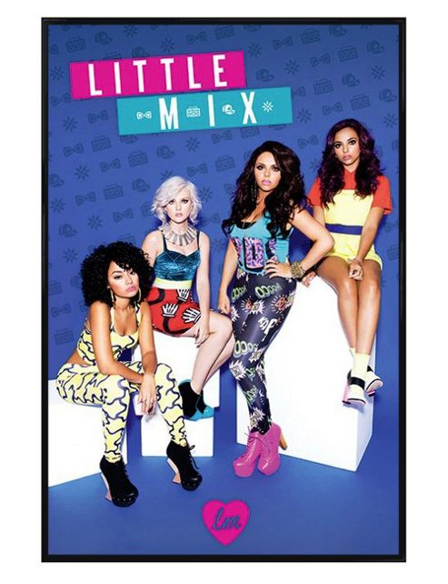 Image of Little Mix Gloss Black Framed Babes On Blue Poster