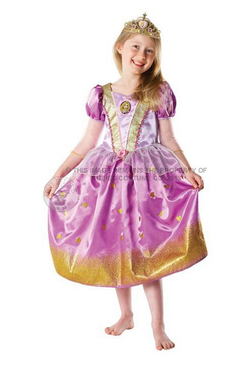 Image of Rubie's Fancy Dress - Disney Princess - Rapunzel Glitter Costume - Child Small Uk 3-4 Years