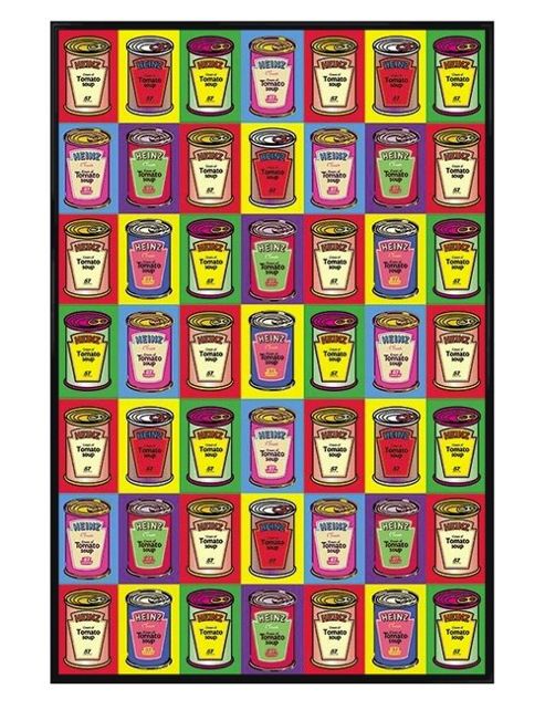 Image of Heinz Gloss Black Framed Pop Art Tomato Soup Cans Poster