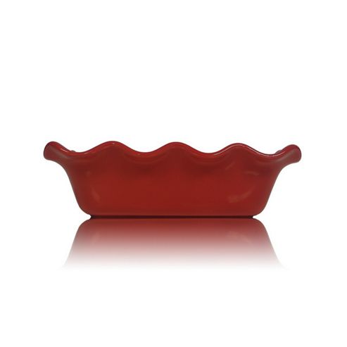 Image of Emile Henry Square Ruffled Baker Dish, Framboise