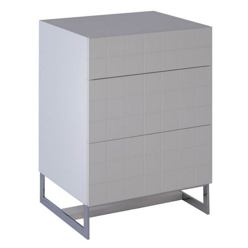 Image of Gillmore Space Barcelona 3 Drawer Chest - White Lacquer (matt)