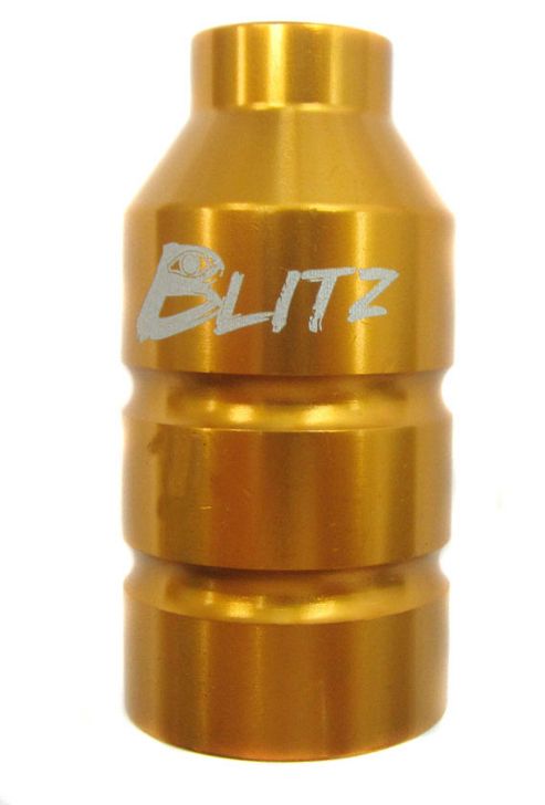 Image of Blitz Pro Scooter Pegs Alloy Gold C/w 60,70+80mm Axles