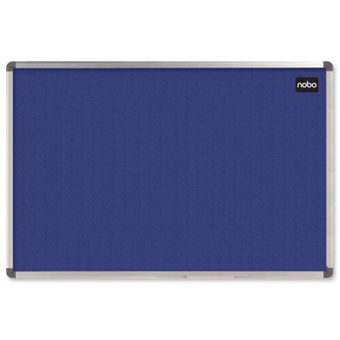Image of Nobo Eclipse Noticeboard Felt With Aluminium Frame W900xh600mm Blue Ref 1900915