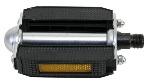 Image of 9/16" Rubber Black Block Pedals With Reflectors
