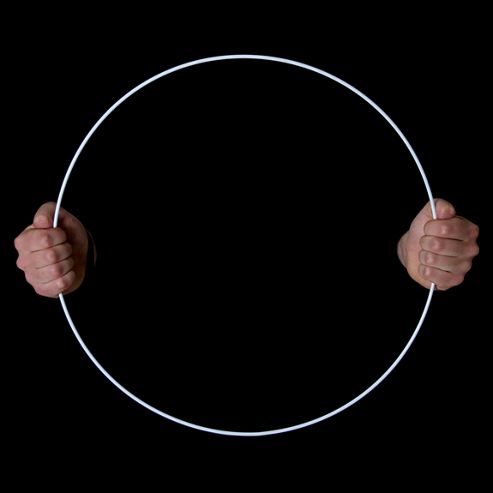 Image of White Coated Lampshade Ring - 450mm (18") Diameter