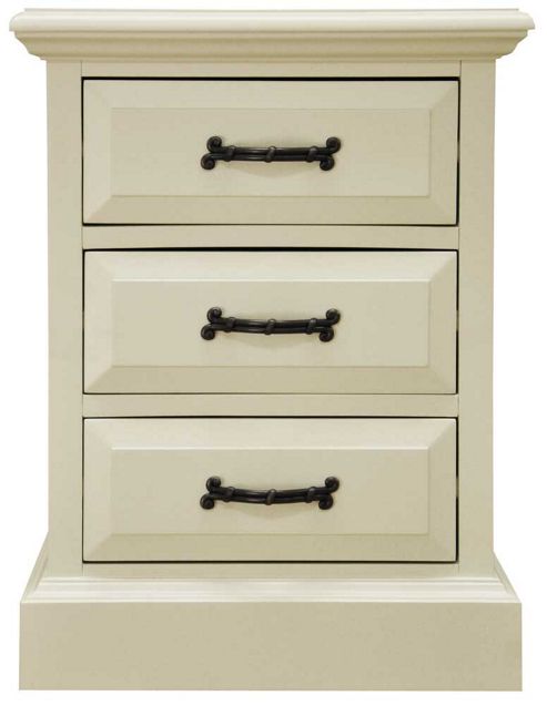 Image of Ultimum Hambleton Off White 3 Drawer Bedside Cabinet