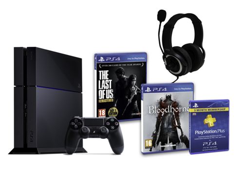 Image of Ps4 (black) With Bloodborne, The Last Of Us, Gp3 Headset, Psplus (3mth)