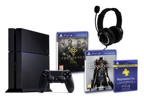 Image of Ps4 (black) With Bloodborne, The Order 1886, Gp3 Headset, Psplus (3mth)