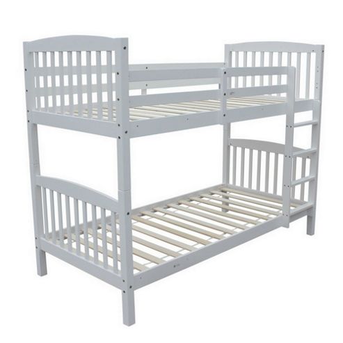 Image of Homegear 3ft Solid Pine Wooden Bunk Bed - Can Split Into 2 Single Beds White
