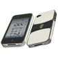 Imperial Hard Case Classic White Black Chrome Silver - Apple iPhone 4