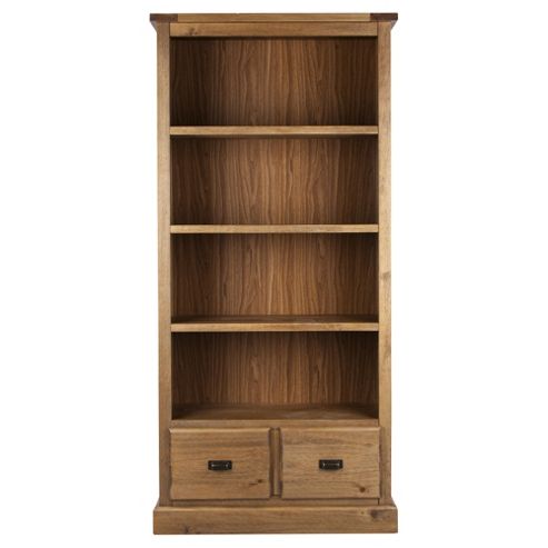 Image of Portobello 2 Drawer Bookcase Rustic Pine