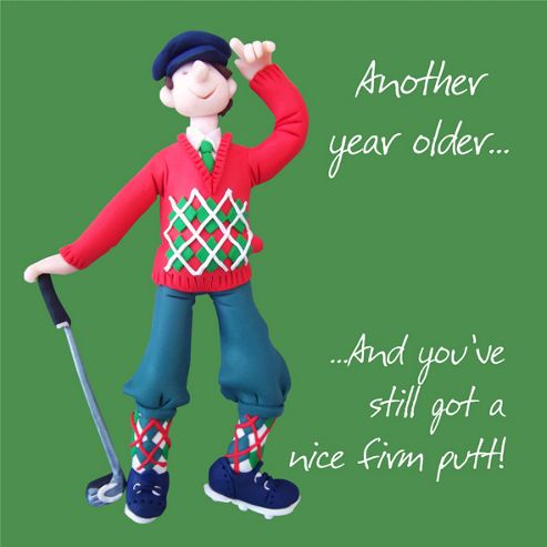Image of Holy Mackerel Birthday Nice Firm Putt Greetings Card