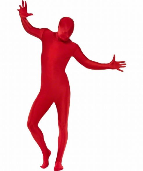 Image of Second Skin Suit Red - Adult Costume Size: 38-40