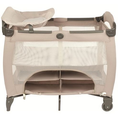 Image of Graco Contour Electra Storage Travel Cot (sand)