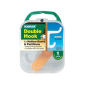 Plasplugs Dhw133 Dbl Hollow Door Hook White