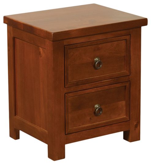 Image of Sweet Dreams Curlew 2 Drawer Bedside Table - Wild Cherry