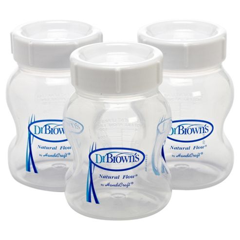 Image of Dr Brown's Natural Flow Breastmilk Collection Bottles (3 Pack)