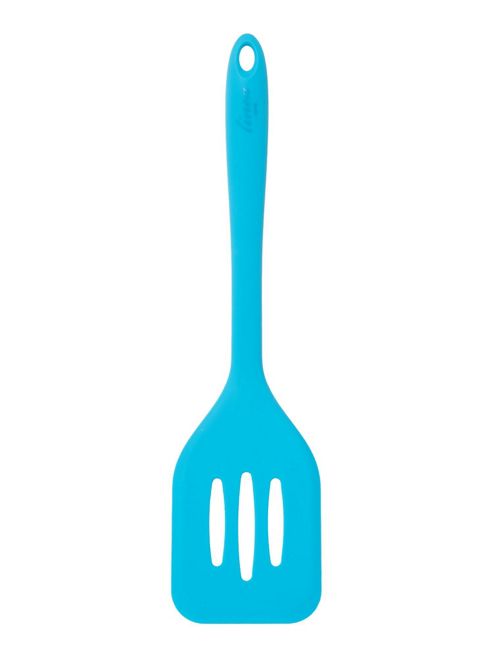 Image of Linea Silicone Slotted Turner Blue