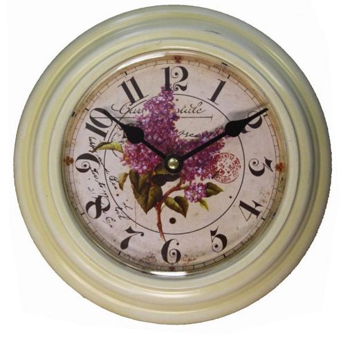 Image of Wicker Valley Floral Wall Clock
