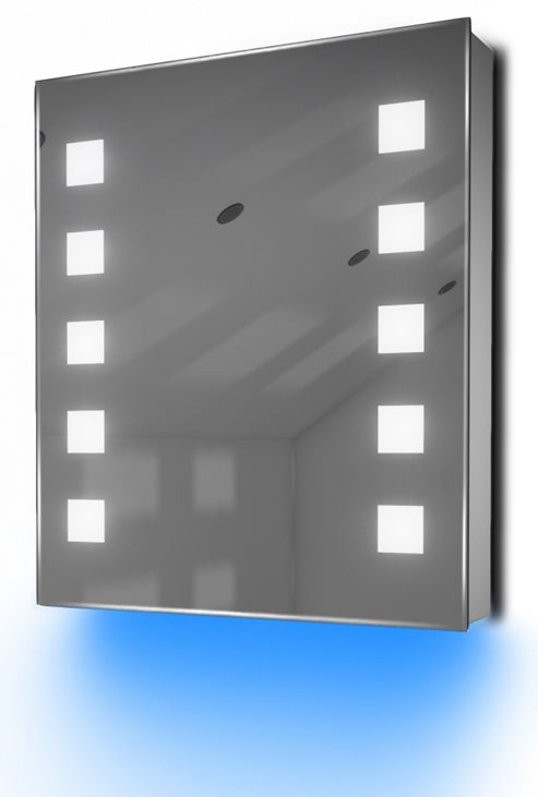 Image of Ambient Bathroom Mirror Cabinet With Sensor & Internal Shaver Socket K130b