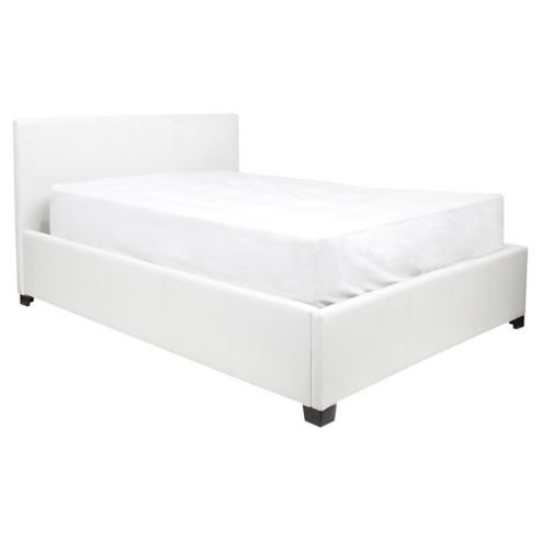 Image of Eden Single Faux Leather Bed Frame, White