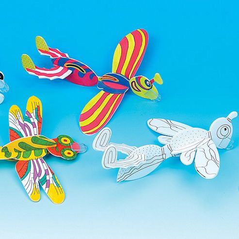 Image of Colour-in Craft Insect Gliders (pack Of 6)