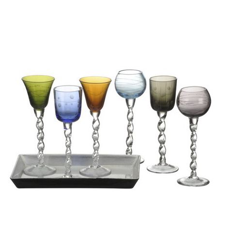 Image of The Drh Collection Artland Ribbon Liqueur Set (set Of 6)